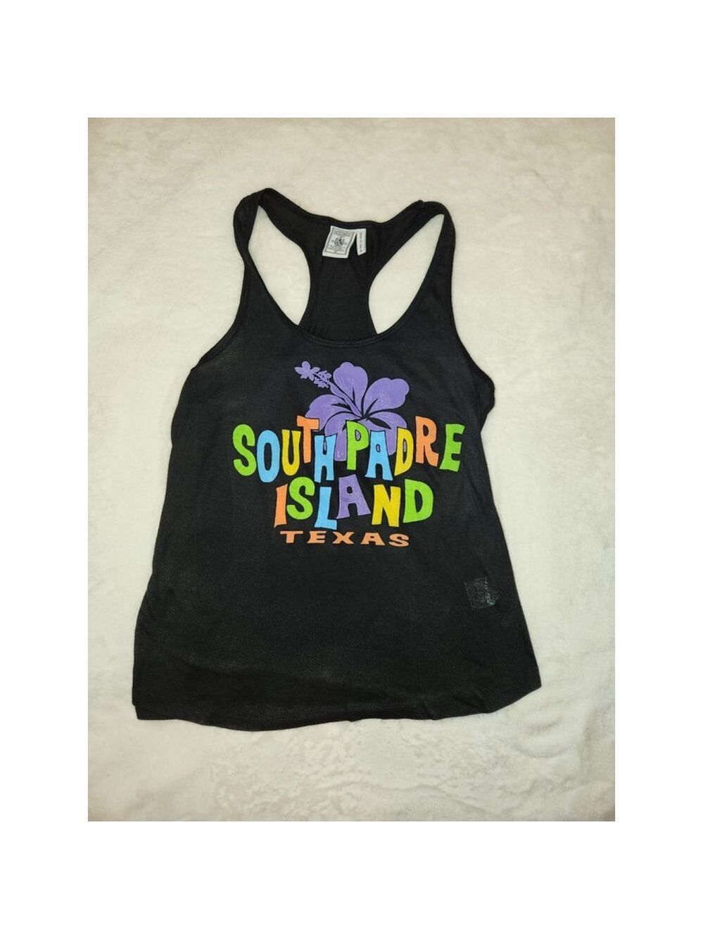 South Padre Graphic Black Exist Tank Small - Picture 2 of 7